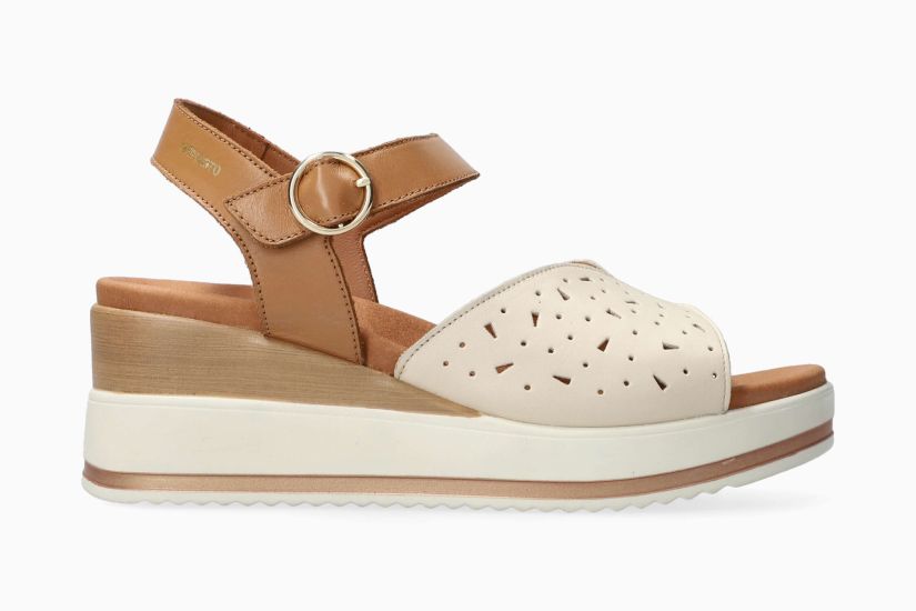 MEPHISTO SERAFIA | Damen Sandaletten Grau Leder Glatt
