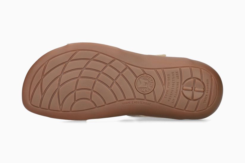 MEPHISTO AGAVE | Mujer Sandalas De Arco Beige Cuero Terciopelo