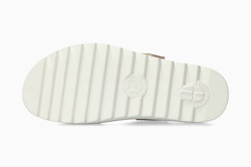 MEPHISTO DAKOTA | Damen Sandalen Weiss Leder Metallik-look