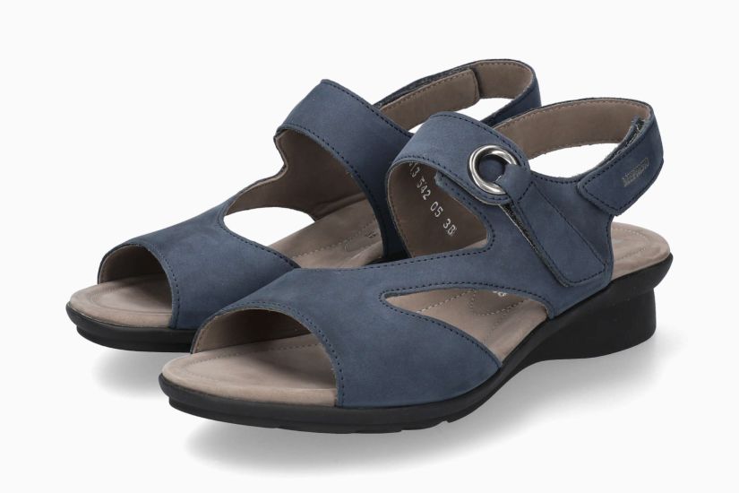 MEPHISTO PRISSIE | Femme Sandales Bleu Cuir Nubuck