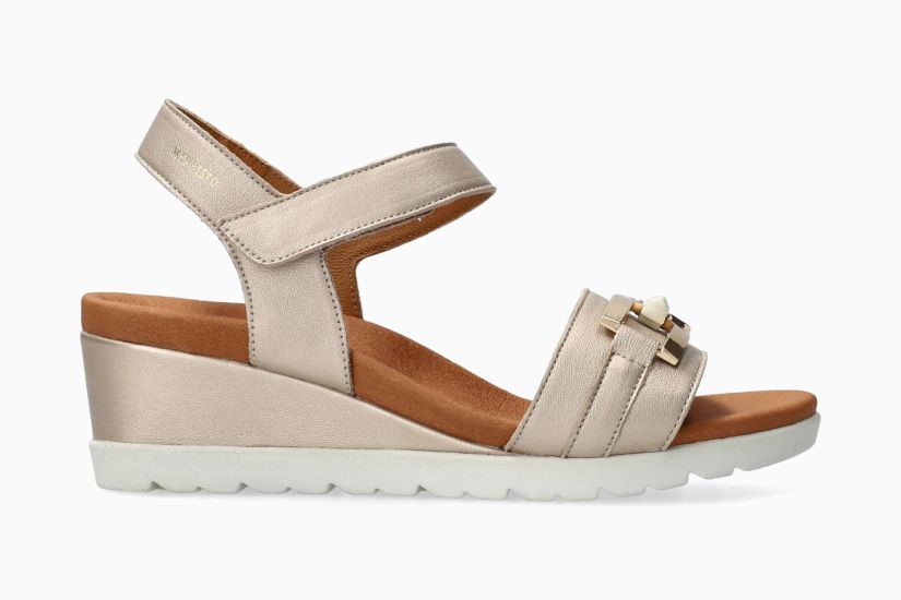 MEPHISTO YULIA | Damen Sandaletten Metallic Leder Metallik-look