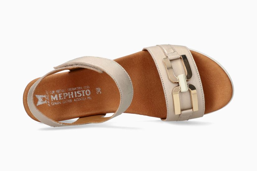 MEPHISTO YULIA | Damen Sandaletten Metallic Leder Metallik-look