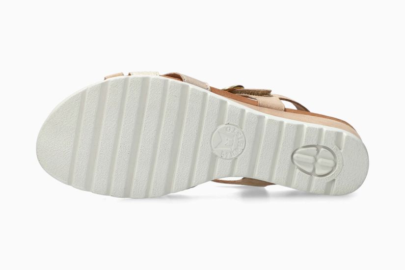 MEPHISTO YRENA | Damen Sandaletten Beige Leder Veloursleder