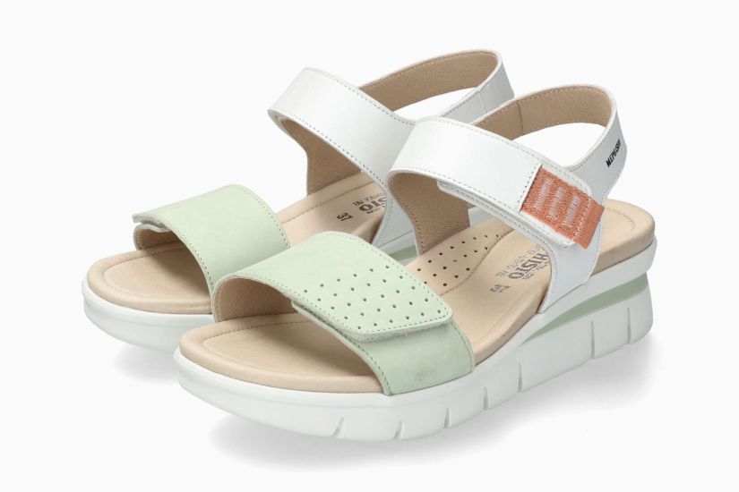 MEPHISTO ROSANE | Damen Sandalen GrÜn Leder Metallik-look