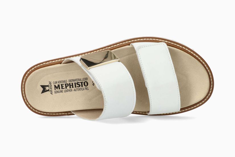 MEPHISTO VONNY | Femme Sandales Blanc Cuir Lisse