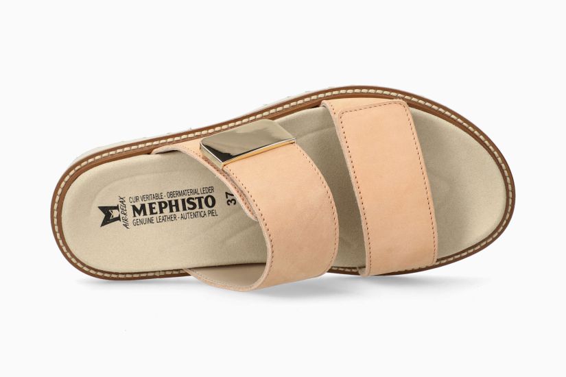 MEPHISTO VONNY | Femme Sandales Orange Cuir Nubuck
