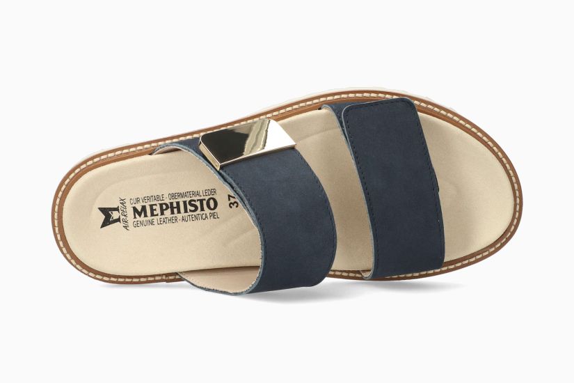 MEPHISTO VONNY | Femme Sandales Bleu Cuir Nubuck