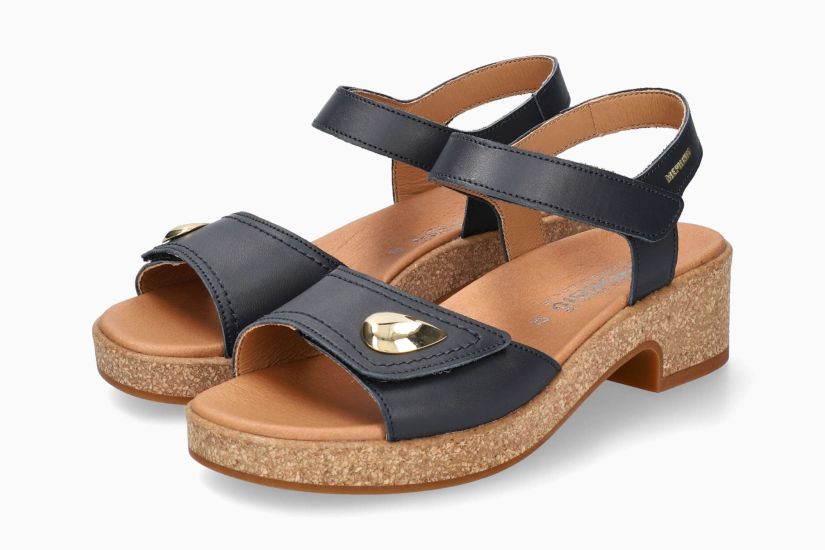 MEPHISTO FRANKA | Damen Sandaletten Dunkelblau Leder Glatt