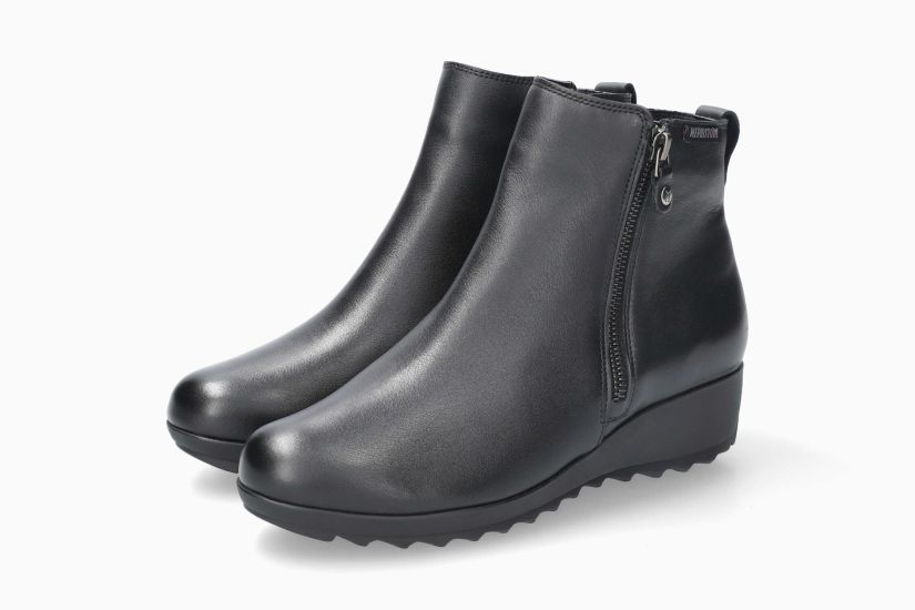 MEPHISTO ALEXANE | Mujer Bota Negro Cuero Liso