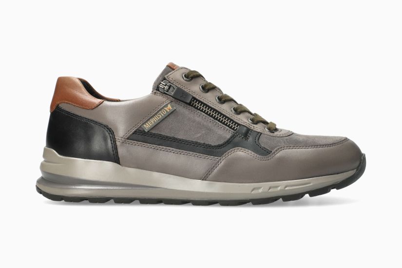 MEPHISTO BRADLEY | Men Sneaker Grey Leather Smooth