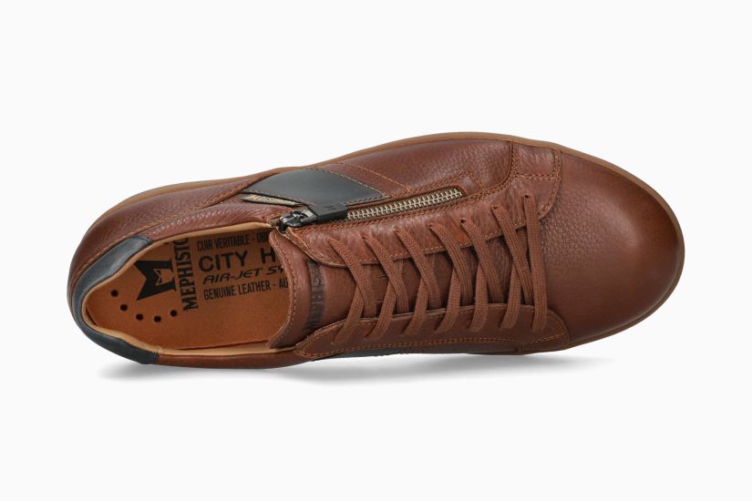 MEPHISTO HENRIK | Man Sneaker Kastanjebruin Leer Glad