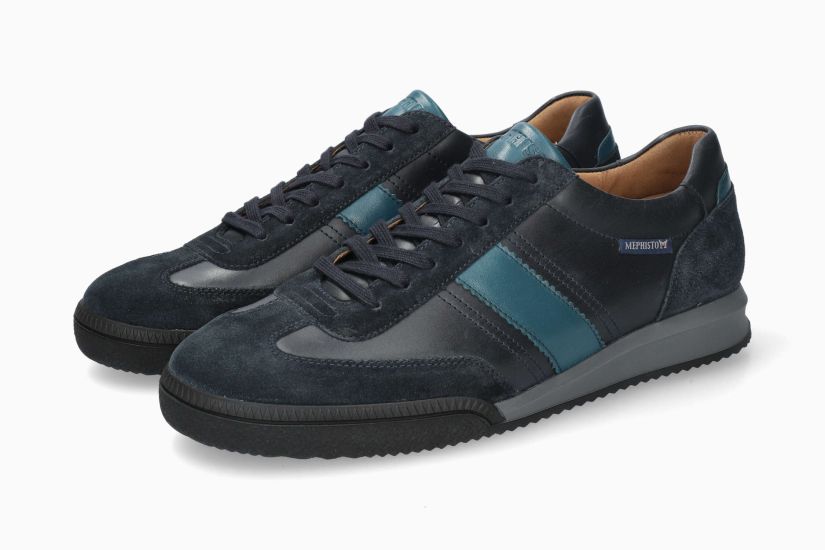 MEPHISTO ELYO | Men Sneaker Blue Leather Smooth