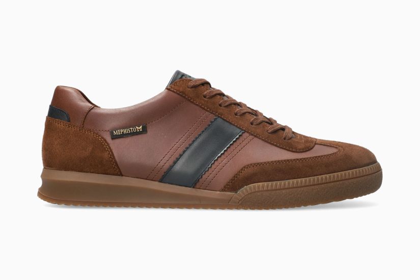 MEPHISTO ELYO | Homme Sneaker Marron Cuir Lisse