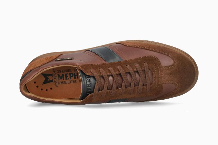 MEPHISTO ELYO | Homme Sneaker Marron Cuir Lisse