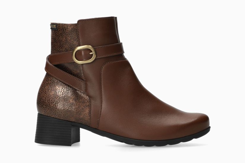 MEPHISTO GARANCE | Mujer Botas De Tacon Marron Cuero Liso