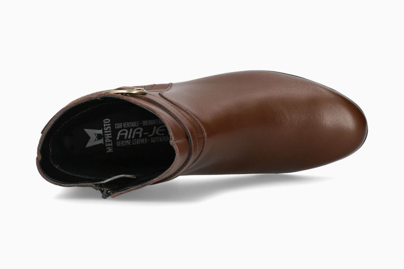 MEPHISTO GARANCE | Mujer Botas De Tacon Marron Cuero Liso