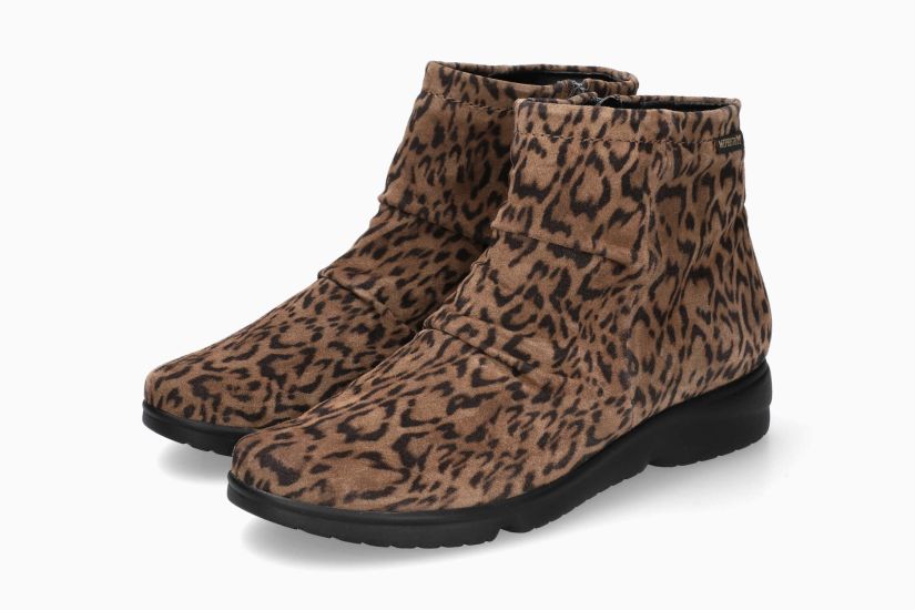 MEPHISTO REZIA | Mujer Bota Marron Cuero Impresion Animal