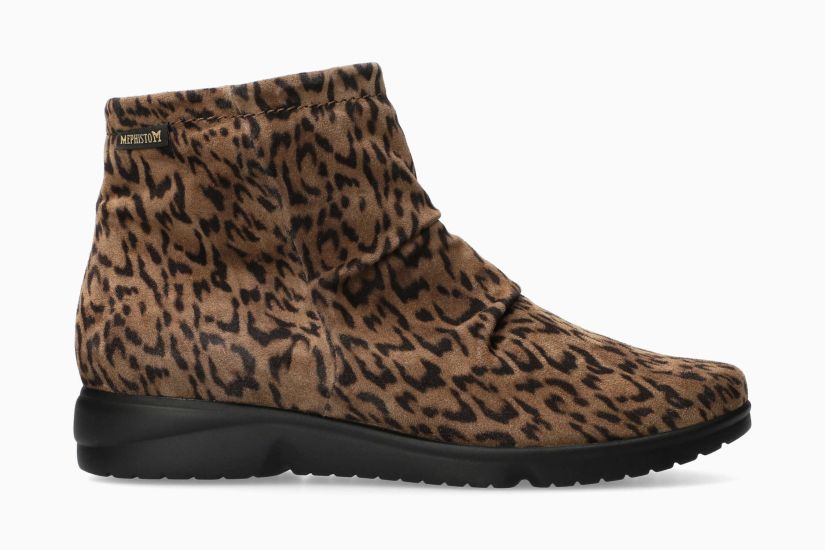 MEPHISTO REZIA | Mujer Bota Marron Cuero Impresion Animal