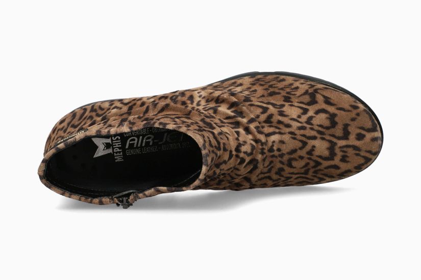 MEPHISTO REZIA | Mujer Bota Marron Cuero Impresion Animal