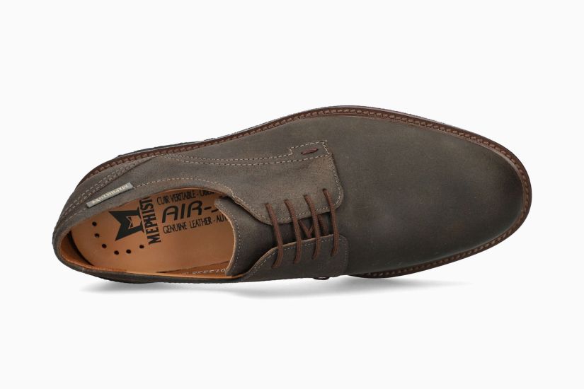 MEPHISTO BATISTE | Hombre Zapatos Urbanos Marron Cuero Terciopelo