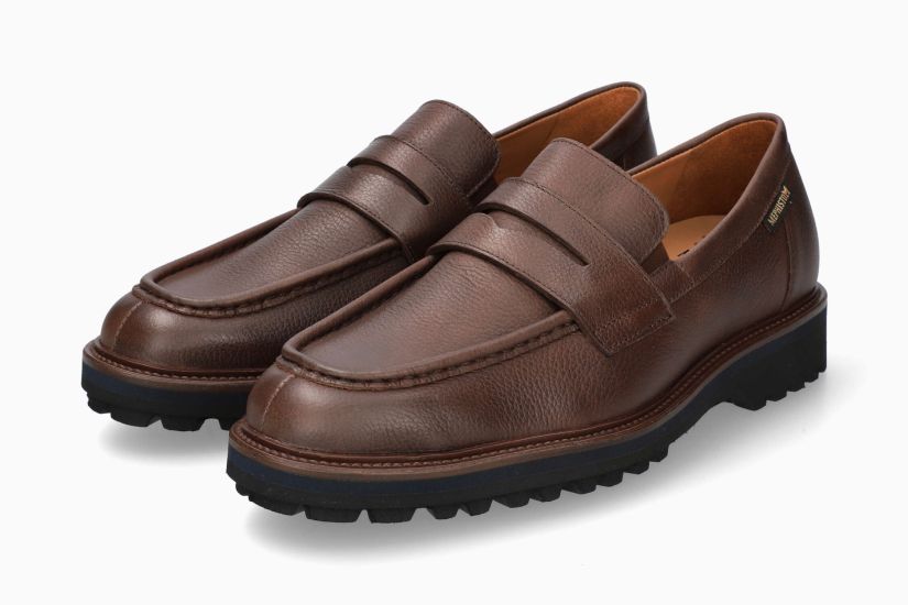 MEPHISTO BUCK | Man Mocassins Donker Kastanjebruin Leer Glad