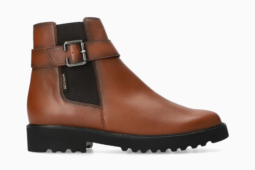 MEPHISTO SIENA | Mujer Bota Marron Cuero Liso