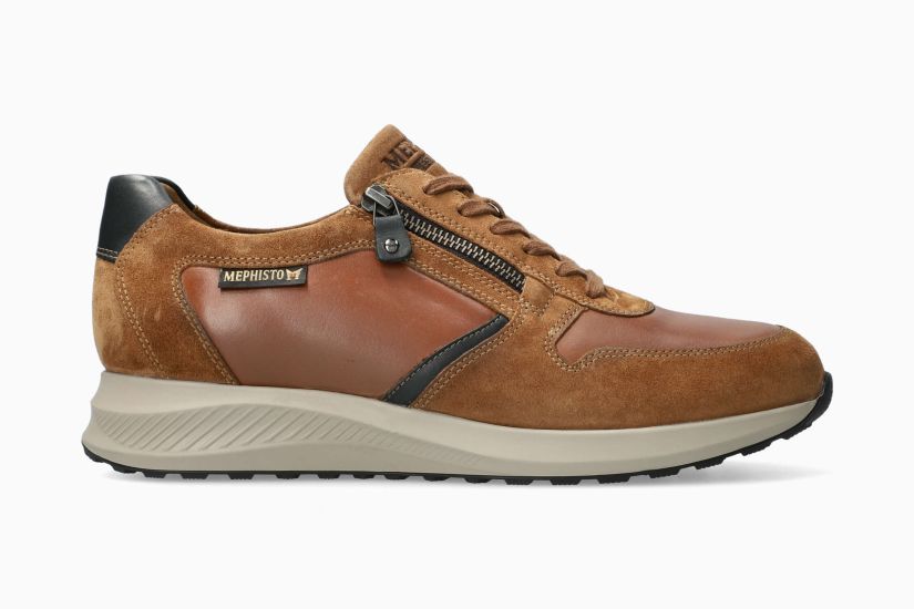 MEPHISTO DINO | Men Sneaker Brown Leather Velvet