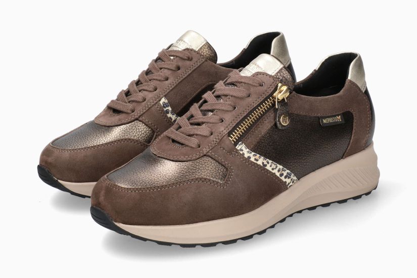 MEPHISTO KIM | Damen Sneaker Braun Leder Veloursleder