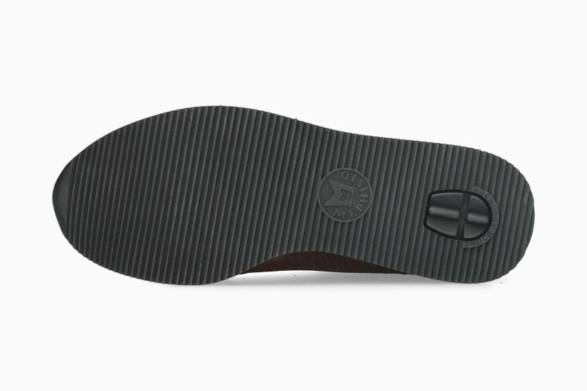 MEPHISTO LEENIE | Vrouwen Sneaker Kastanjebruin Leer Nacer Effect