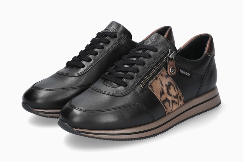 MEPHISTO LOUMA | Vrouwen Sneaker Zwart Leer Glad