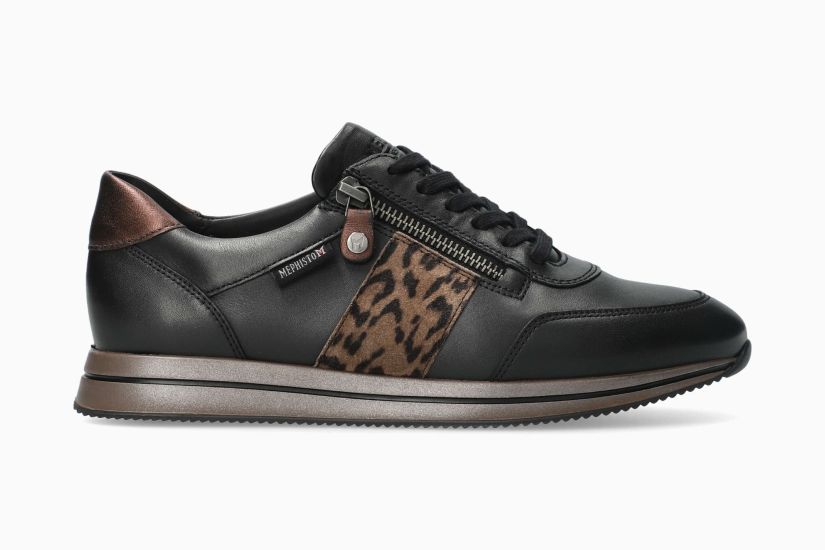 MEPHISTO LOUMA | Vrouwen Sneaker Zwart Leer Glad