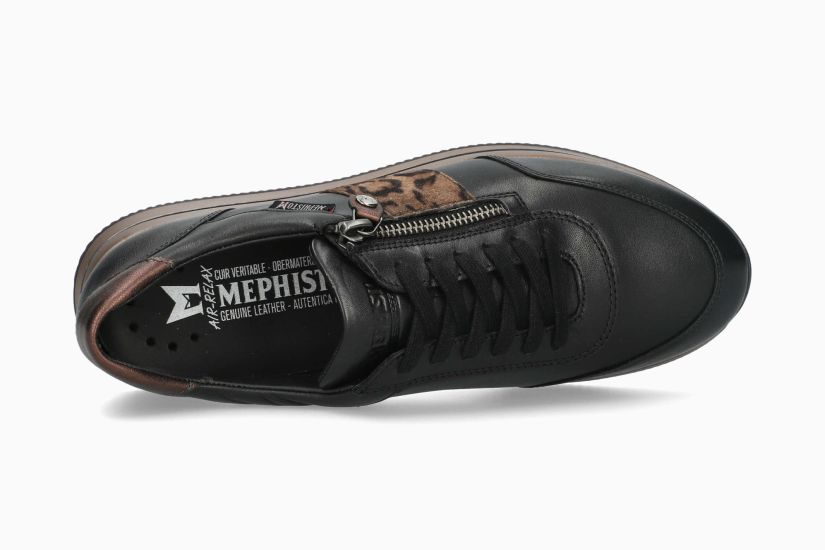 MEPHISTO LOUMA | Vrouwen Sneaker Zwart Leer Glad