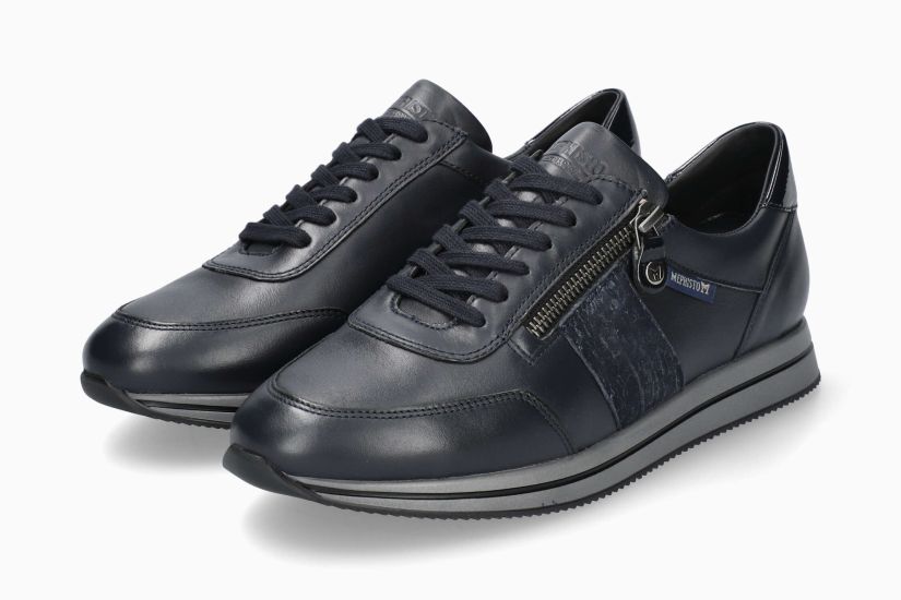 MEPHISTO LOUMA | Vrouwen Sneaker Donkerblauw Leer Glad