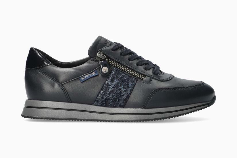 MEPHISTO LOUMA | Vrouwen Sneaker Donkerblauw Leer Glad
