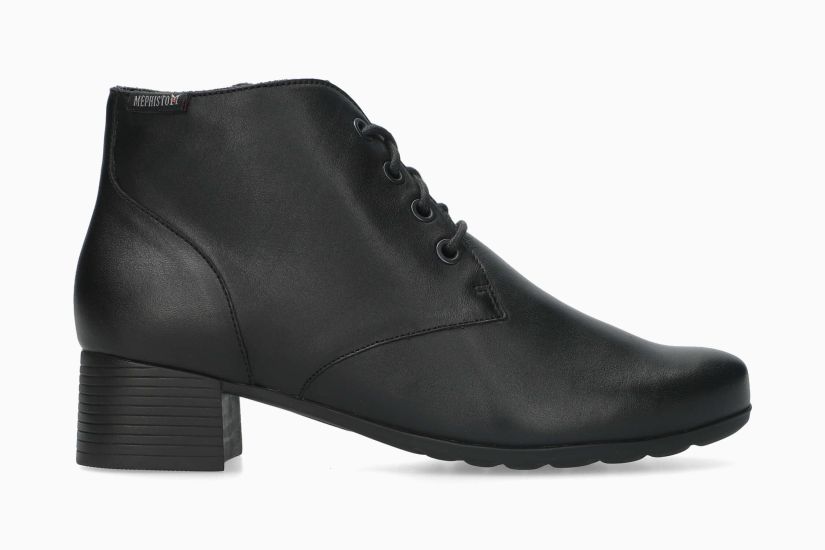 MEPHISTO GIUSTA N | Mujer Botas De Tacon Negro Cuero Liso