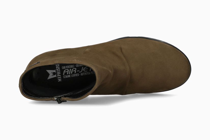 MEPHISTO REZIA | Mujer Bota Verde Cuero Nubuck