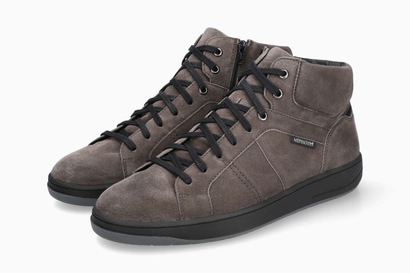 MEPHISTO HASSAN | Men Sneaker Dark Grey Leather Velvet