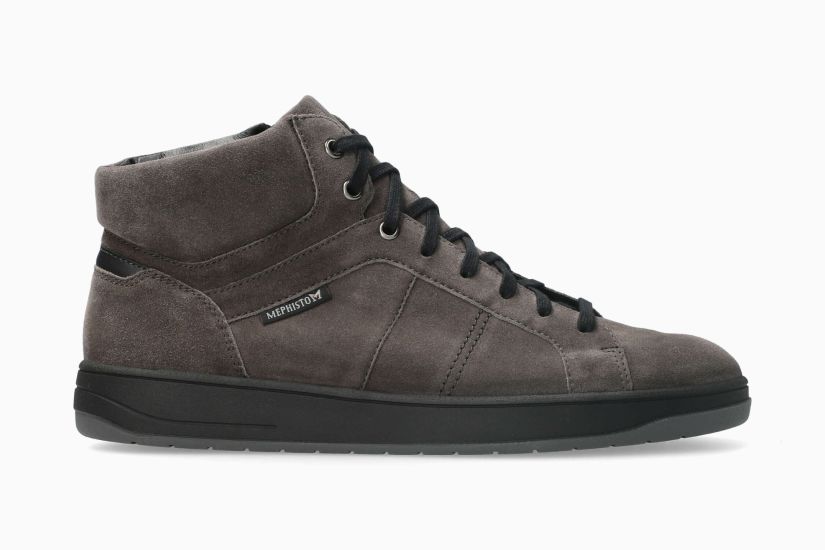 MEPHISTO HASSAN | Men Sneaker Dark Grey Leather Velvet