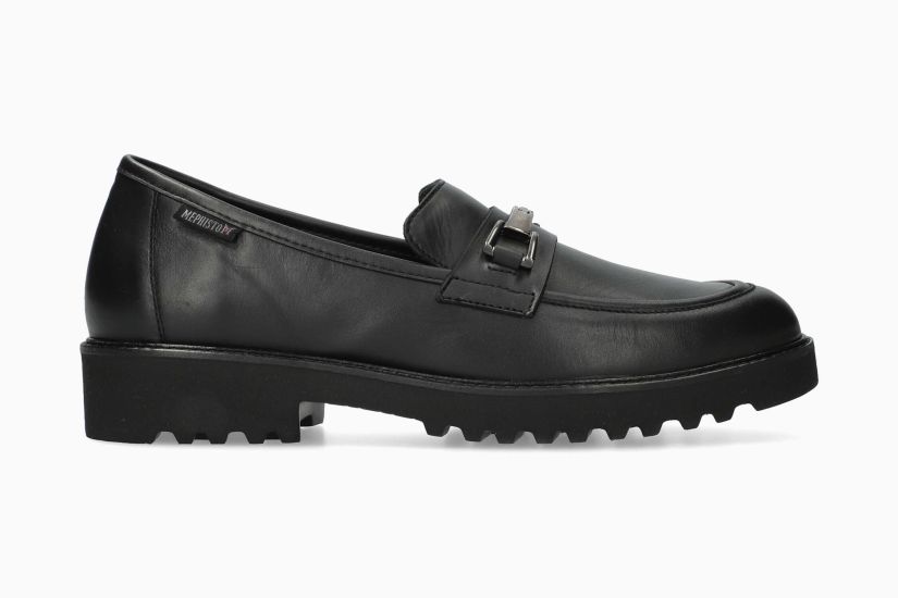 MEPHISTO SALVIA | Vrouwen Mocassins Zwart Leer Glad