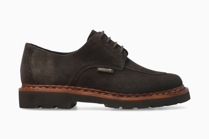 MEPHISTO SOLINE | Mujer Cosido Goodyear  / Noruega MarrÓn Oscuro Cuero Terciopelo