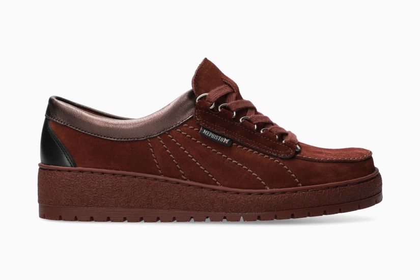 MEPHISTO LADY | Vrouwen Originals Donkerrood Leer Velouwen