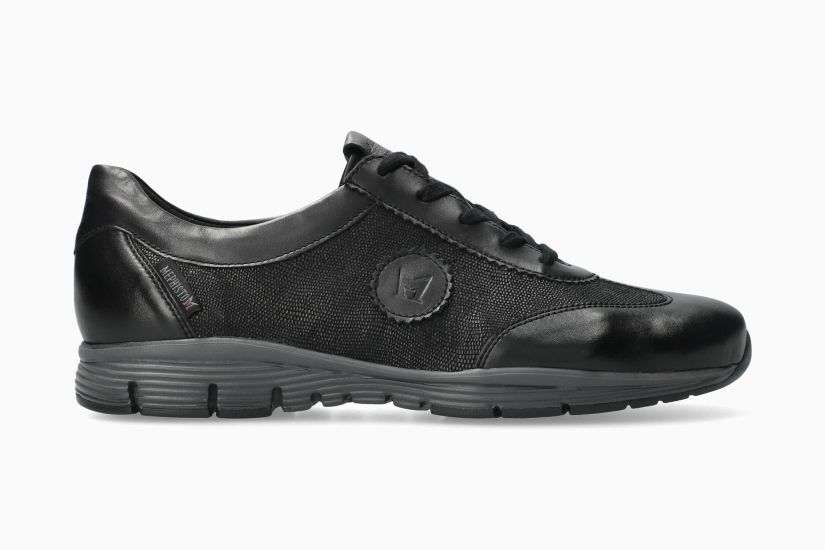 MEPHISTO YAEL | Vrouwen Sneaker Zwart Leer Glad