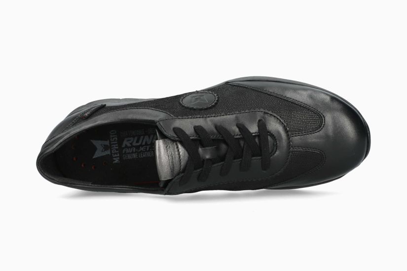 MEPHISTO YAEL | Vrouwen Sneaker Zwart Leer Glad