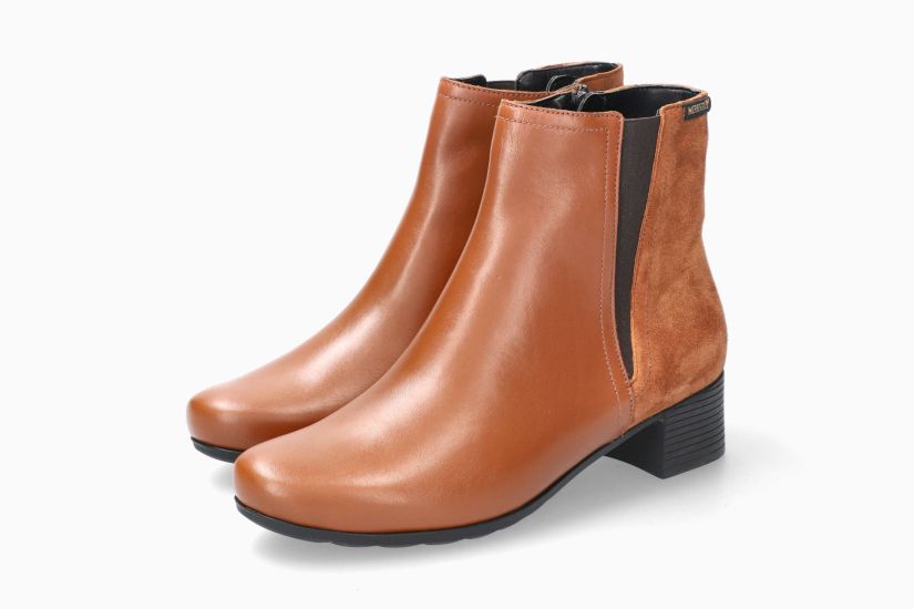 MEPHISTO GENNIFER | Mujer Botas De Tacon Marron Cuero Liso