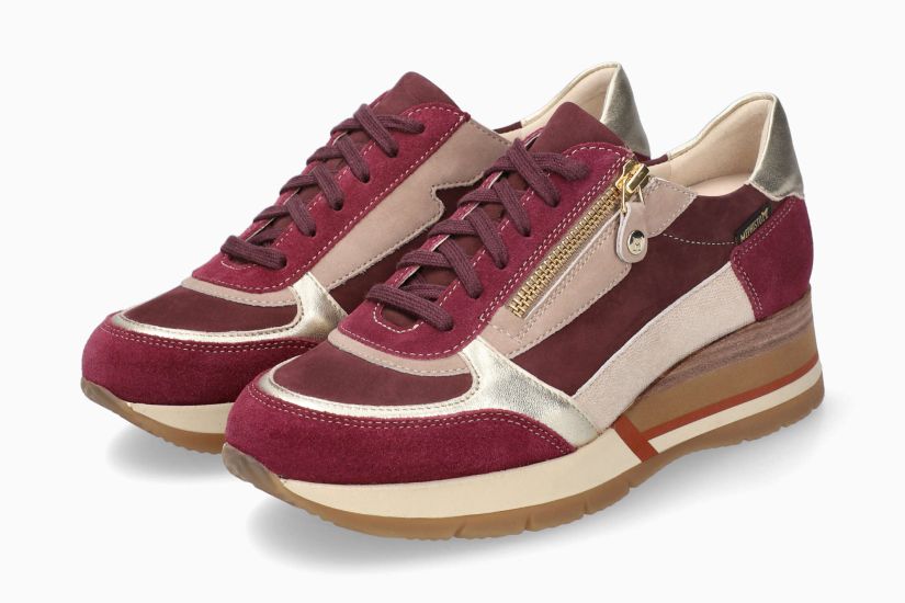 MEPHISTO TIZIANA | Vrouwen Sneaker Donkerrood Leer Nubuck