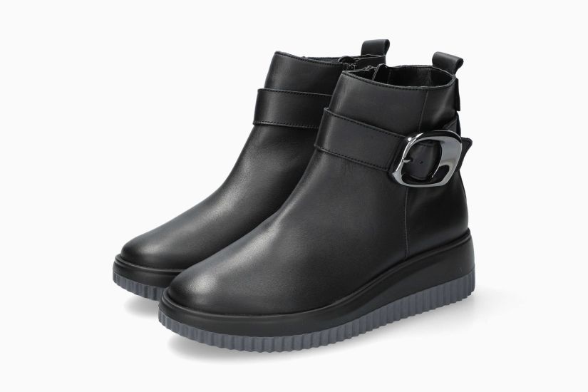 MEPHISTO BADIA | Mujer Bota Negro Cuero Liso