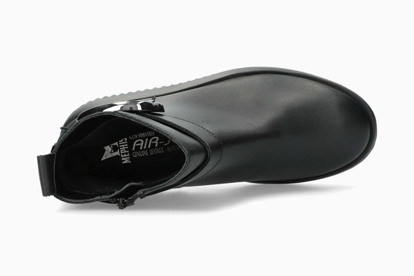 MEPHISTO BADIA | Mujer Bota Negro Cuero Liso