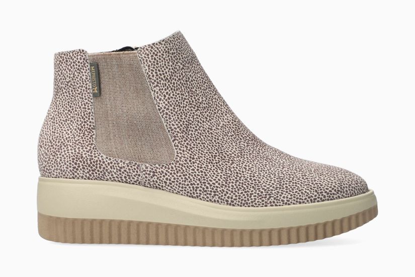 MEPHISTO BIONDA | Mujer Bota Gris Cuero Impresion Fantasia
