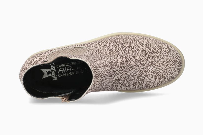 MEPHISTO BIONDA | Mujer Bota Gris Cuero Impresion Fantasia