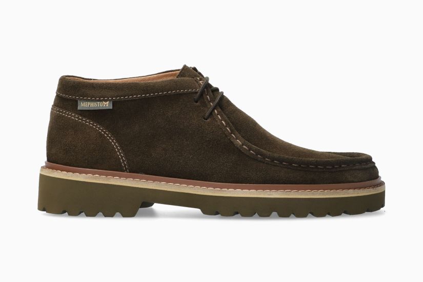 MEPHISTO ALEXANDER | Men Ankle Boots Green Leather Velvet
